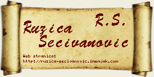 Ružica Sečivanović vizit kartica